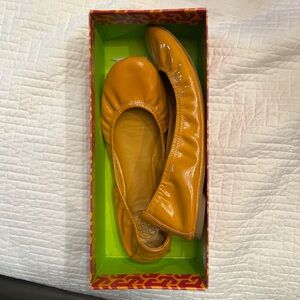 Tory Burch Ballet Flats Mustard Yellow